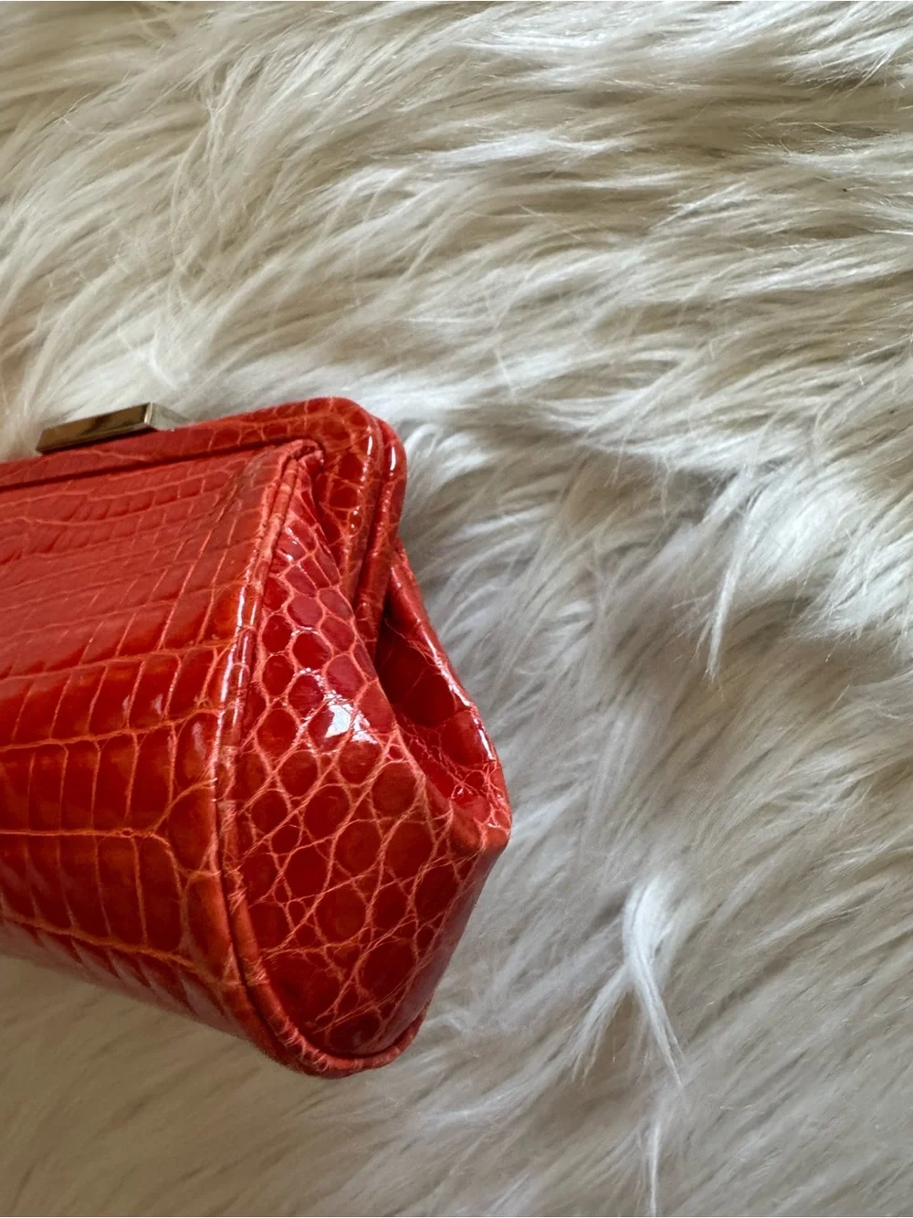 Tiffany & Co. Morgan Clutch Bag Crocodile Leather Red